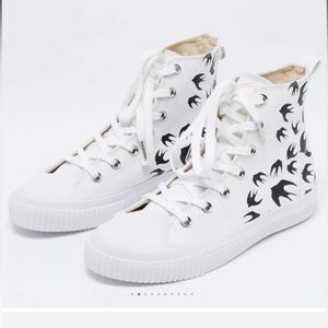 Alexander McQueen Swarm of Swallows High-top Sneakers Size 39